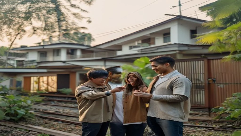 Ilustrasi grafik menurun menampilkan harga rumah murah di kota‑kota besar Indonesia tahun 2024.