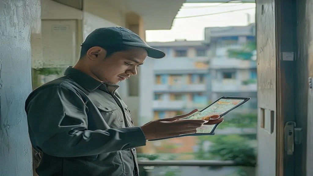 Gambar menunjukkan kontrakan bulanan murah terdekat dengan fasilitas lengkap di kota XYZ.