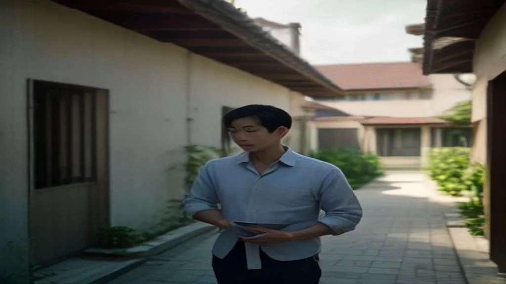 Pemandangan rumah modern di Perumahan Cikoneng dengan taman hijau dan fasilitas lengkap