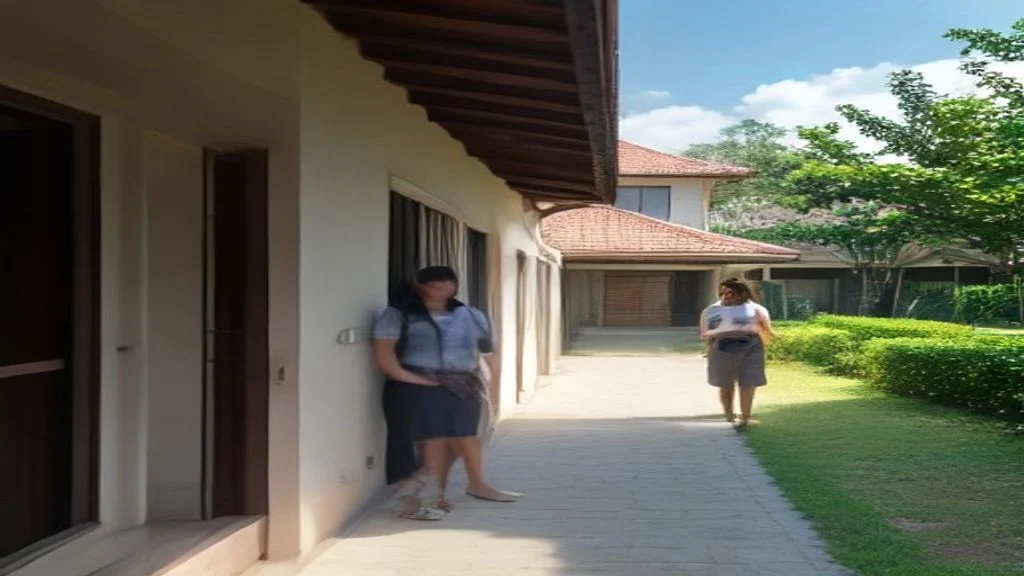 Foto perumahan Griya Kuantan dengan rumah modern berlantai satu, taman hijau, dan akses jalan lebar