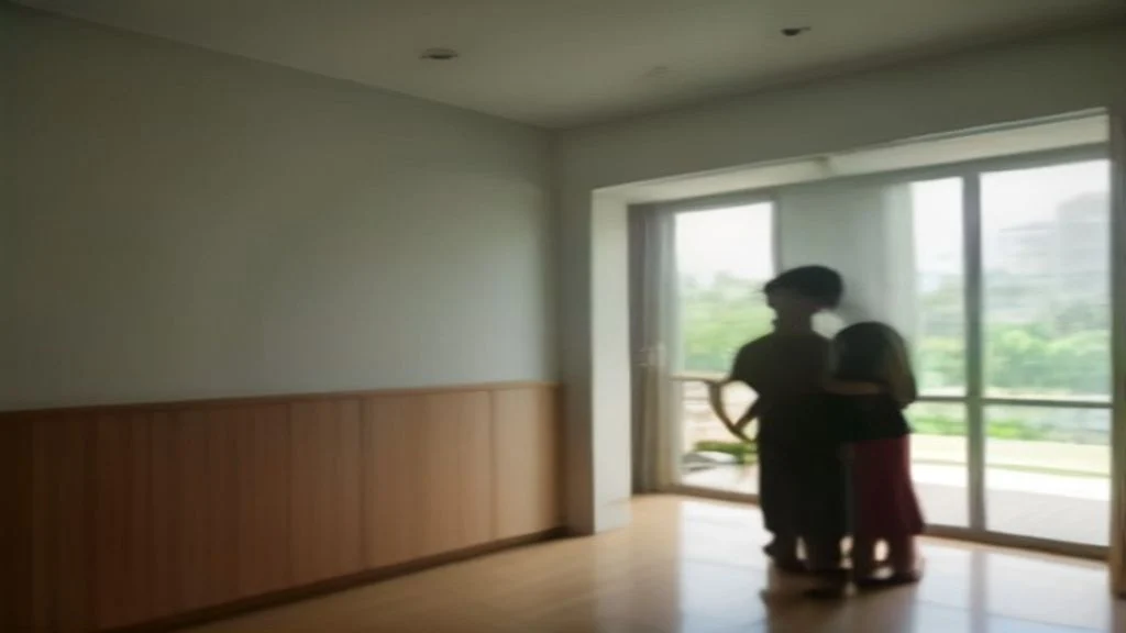 Pemandangan perumahan Griya Telaga Permai dengan rumah modern, taman rindang, danau buatan di latar belakang.